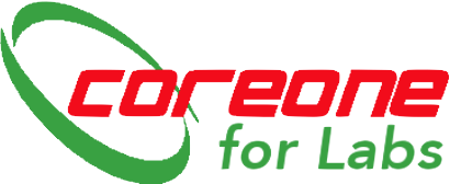 A large green oval with the words "CoreOne for Labs" inlaid